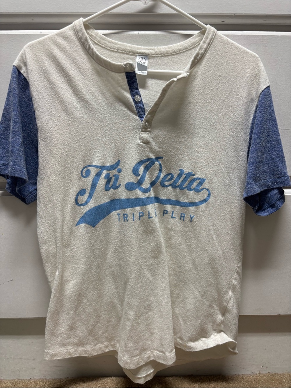 Tri Delta Triple Play Henley Tee